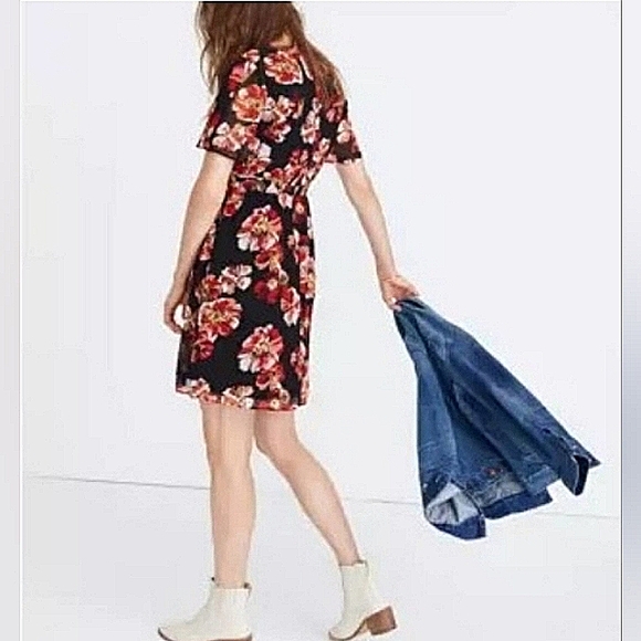 Madewell Tulip-Sleeve Mini Dress in French Rose - Picture 5 of 11